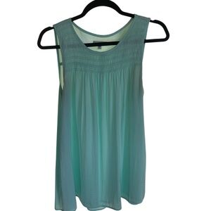 Sleeveless Aqua Top